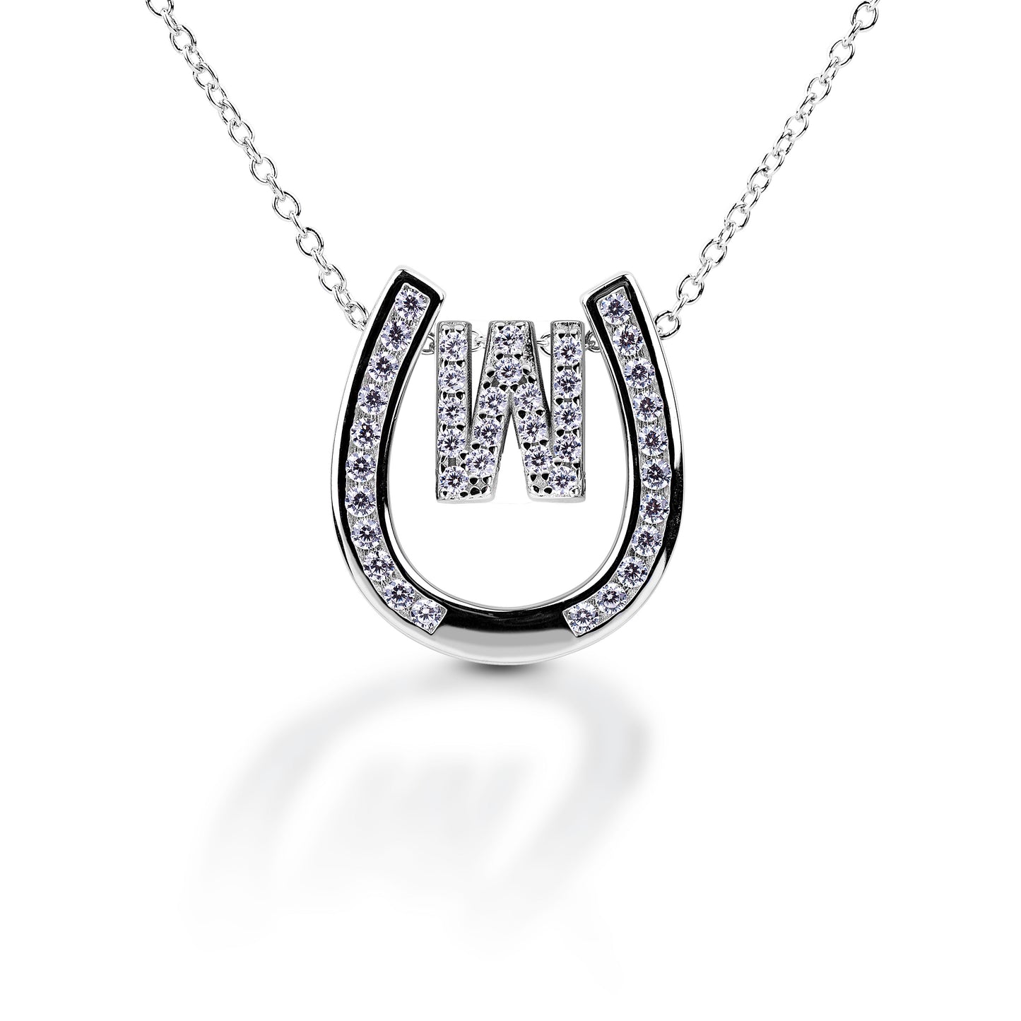 Kelly Herd Horseshoe Initial Necklace