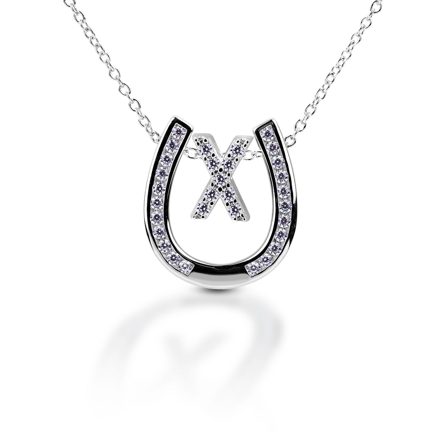 Kelly Herd Horseshoe Initial Necklace