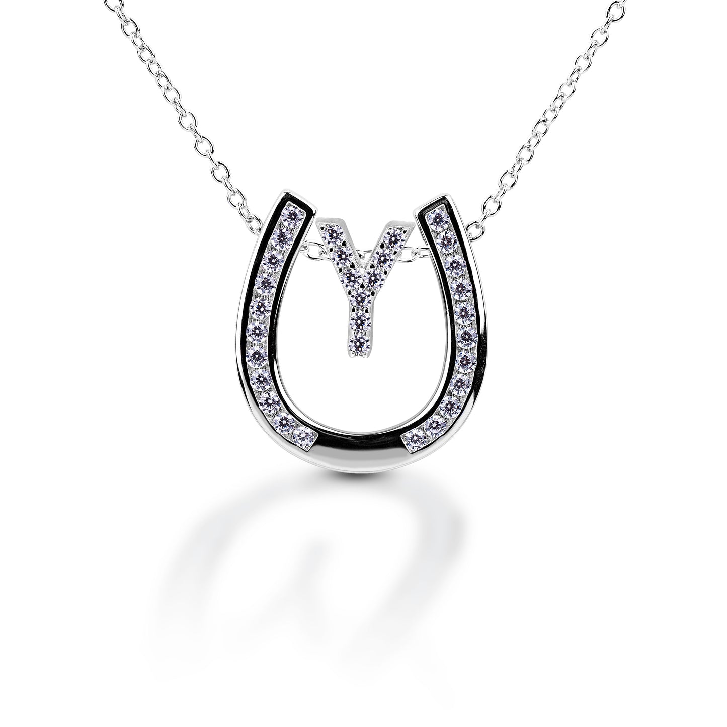 Kelly Herd Horseshoe Initial Necklace
