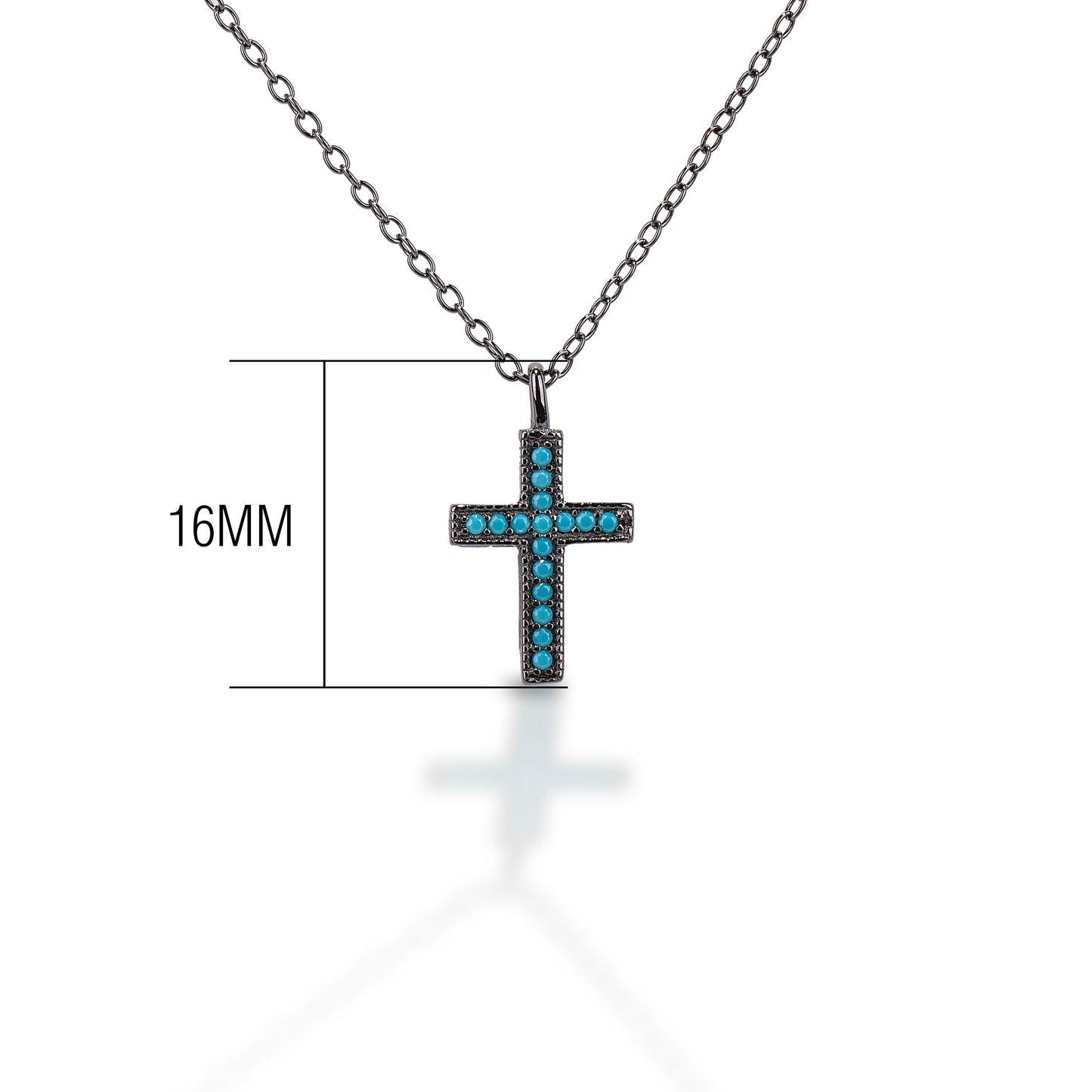 Kelly Herd Turquoise Stone Cross Necklace