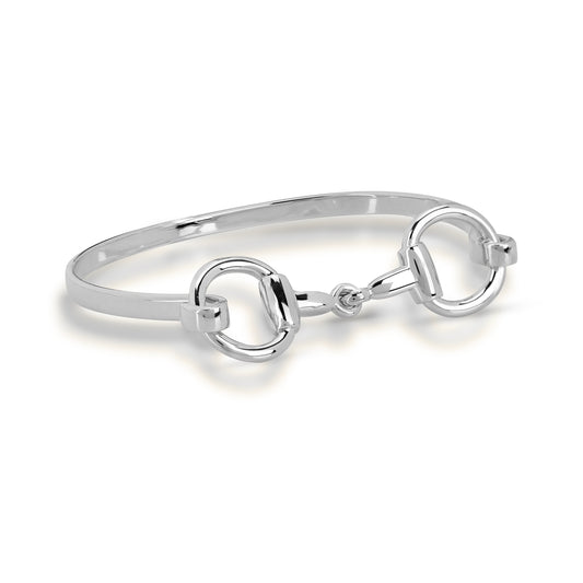 Kelly Herd Silver Bit Bangle Bracelet