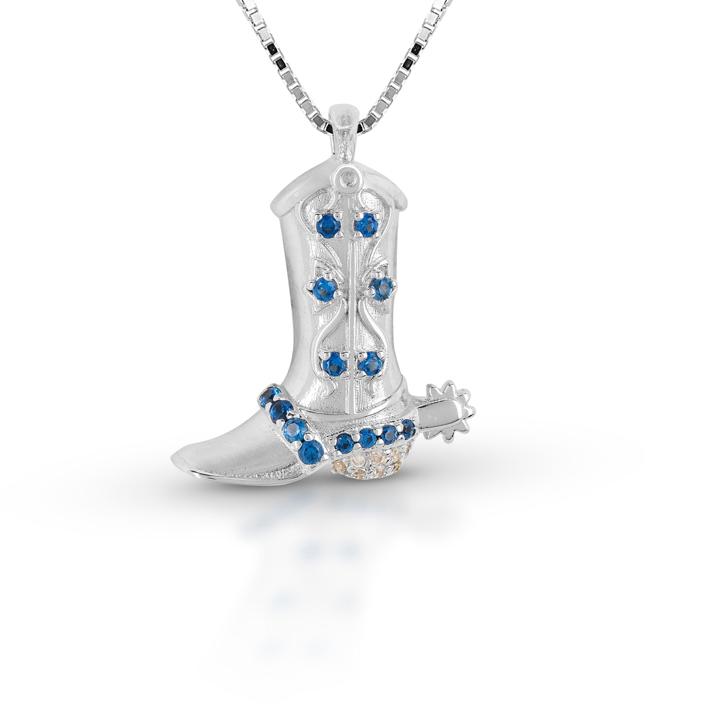 Kelly Herd Silver Boot Pendant Necklace