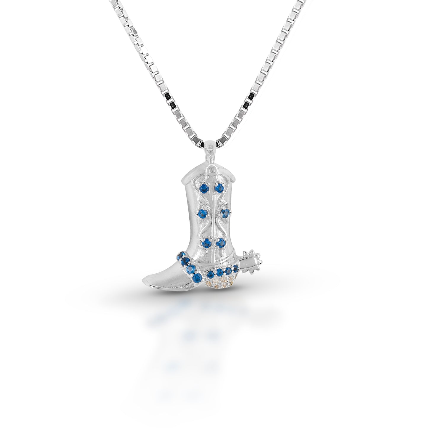 Kelly Herd Small Silver Boot Pendant Necklace
