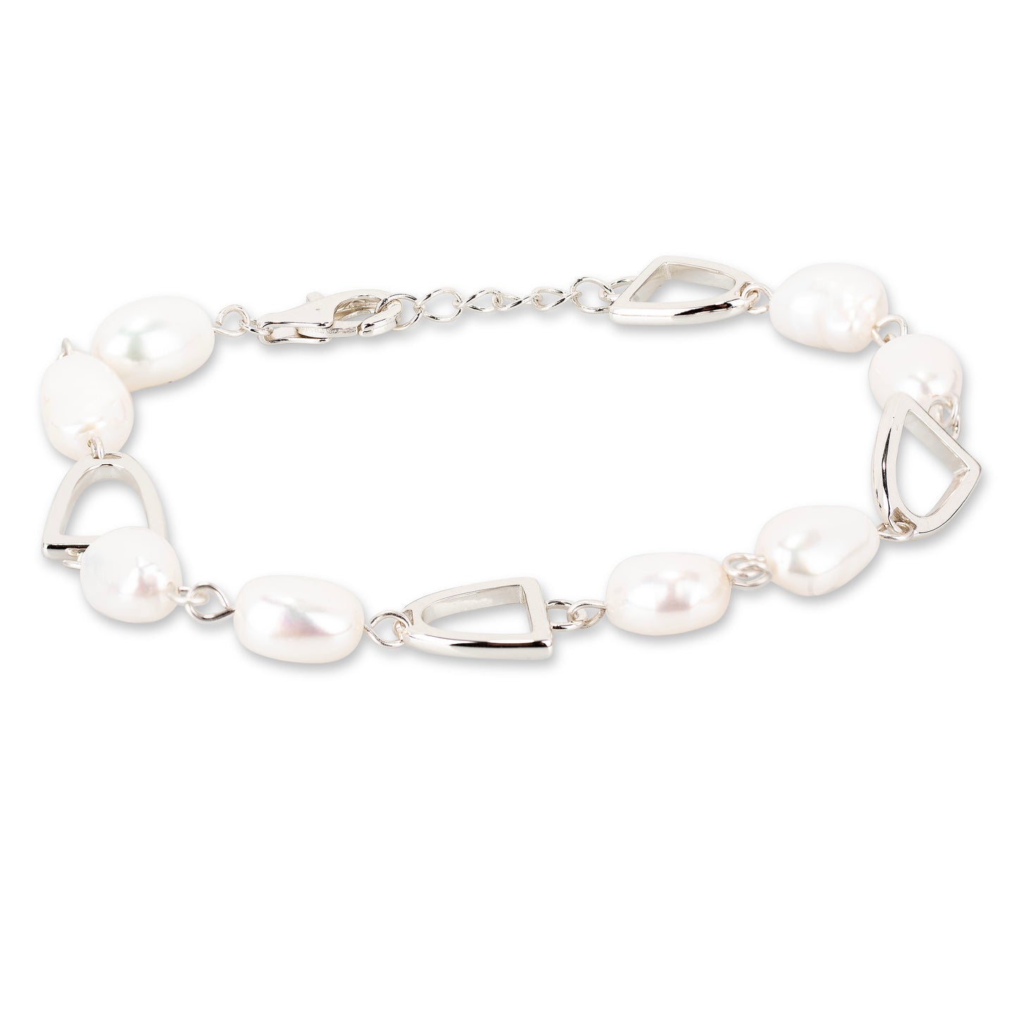 Kelly Herd Pearl Stirrup Bracelet