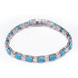 Kelly Herd Clear And Turquoise Bracelet
