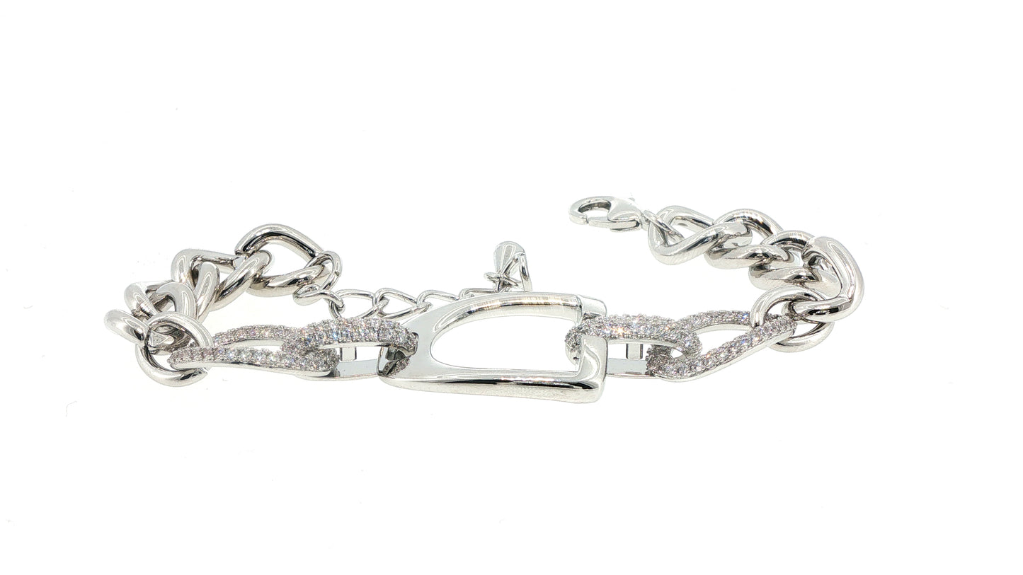 Kelly Herd Brass English Stirrup Bracelet