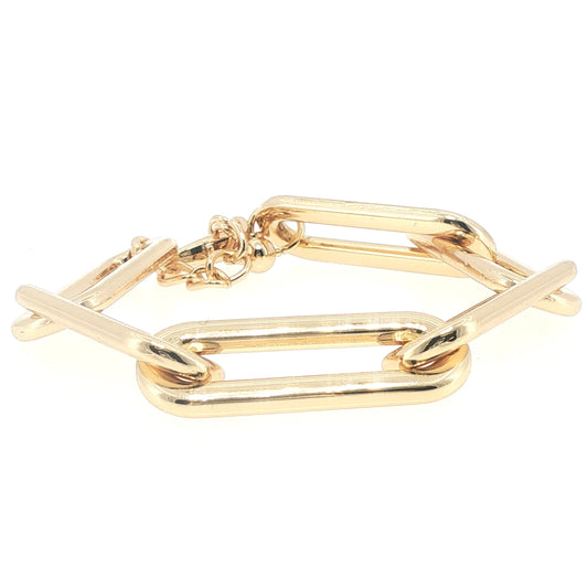 Kelly Herd Gold-Plated Paper Clip Bracelet