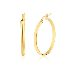 Kelly Herd Dome 3.5mm Gold Hoop Earrings