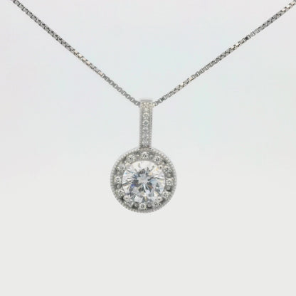 Kelly Herd Bezel Set Drop Necklace - Sterling Silver