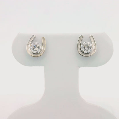 Kelly Herd Horseshoe Stud Earrings - Sterling Silver