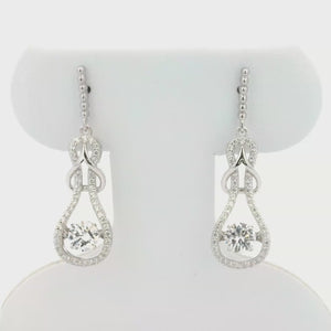 Kelly Herd Slip Knot Clear Earrings - Sterling Silver