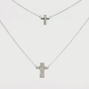 Kelly Herd Double Cross Necklace