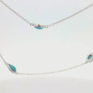 Kelly Herd 2 Row Strand Turquoise Stone Pendant Necklace