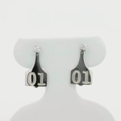 Kelly Herd Ear Tag Jacket Earrings - Sterling Silver