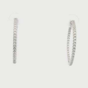 Kelly Herd Eternity Clear CZ Hoop Earrings 40mm