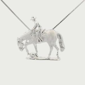 Kelly Herd Trail Horse Pendant - Sterling Silver