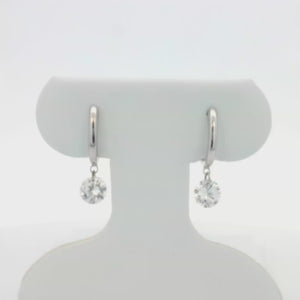 Kelly Herd Clear Stone Naked Earring - 1CT - Sterling Silver