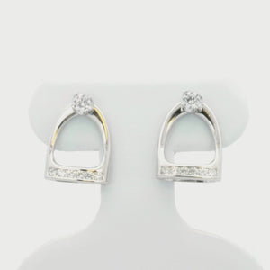 Kelly Herd Stud Earrings with Large English Stirrup Jackets - Sterling Silver