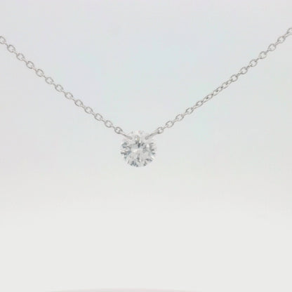 Kelly Herd Clear Stone Naked Pendant - 1CT - Sterling Silver