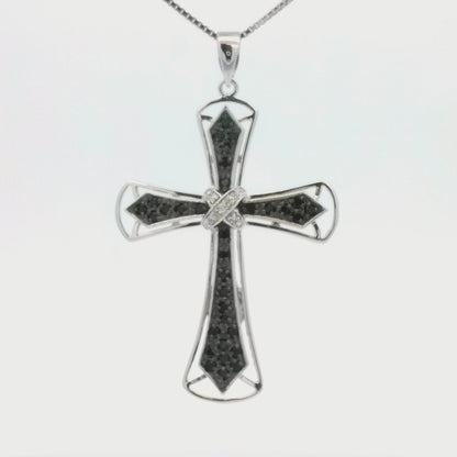 Kelly Herd Marcasite Framed Cross Necklace - Sterling Silver