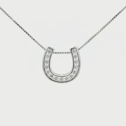 Kelly Herd Single Horseshoe Necklace-Sterling Silver