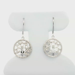 Kelly Herd Circle Tree Earring - Sterling Silver