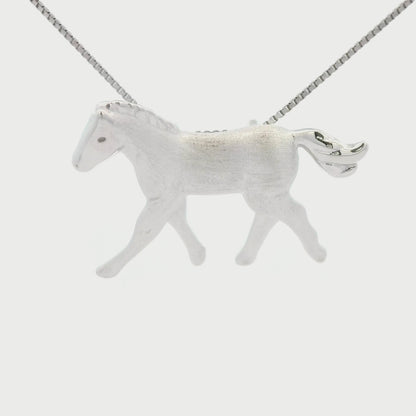 Kelly Herd Trotting Colt Necklace - Sterling Silver