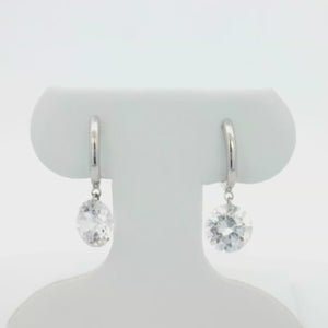 Kelly Herd Clear Stone Naked Earring - 3CT - Sterling Silver