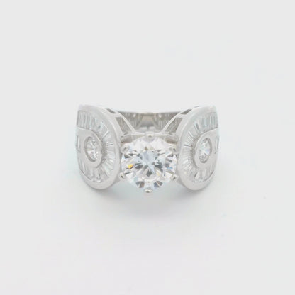 Kelly Herd Horseshoe Solitaire Ring - Sterling Silver