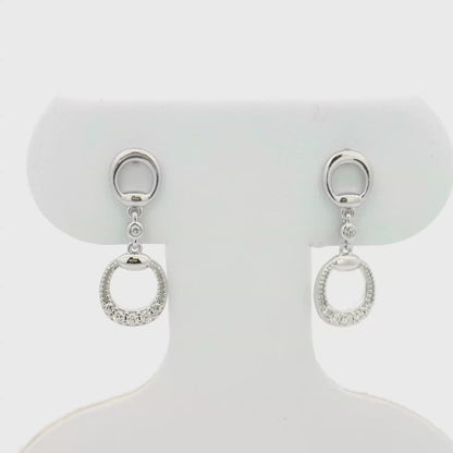 Kelly Herd Eggbutt Dangle Earrings - Sterling Silver