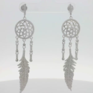 Kelly Herd Dream Catcher Dangle Earrings - Sterling Silver