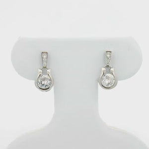 Kelly Herd Stylized Horseshoe Dangle Earrings - Sterling Silver