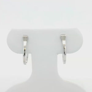 Kelly Herd Post Back Nail Hoop Earrings - Sterling Silver