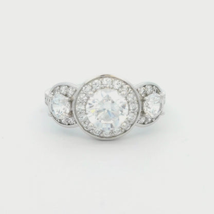 Kelly Herd Three Stone Ring - Sterling Silver