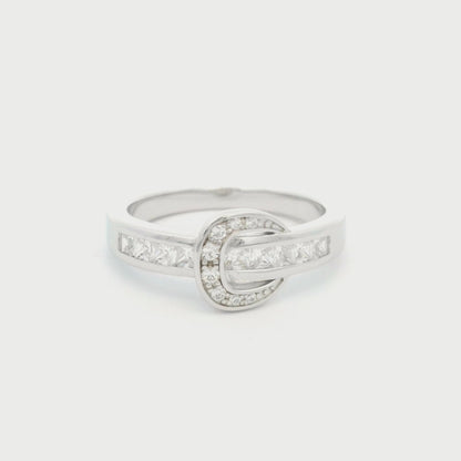 Kelly Herd Contemporary Buckle Ring - Sterling Silver