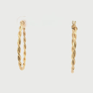 Kelly Herd Twisted Hoop Earrings