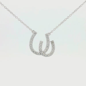 Kelly Herd Double Horseshoe Necklace - Sterling Silver