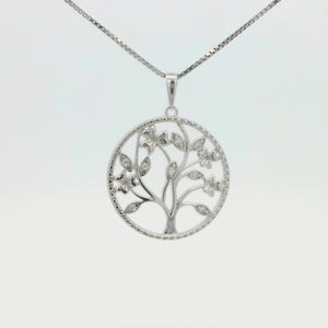 Kelly Herd Circle Tree Necklace - Sterling Silver