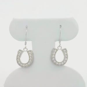 Kelly Herd Dangle Horseshoe Earrings - Sterling Silver