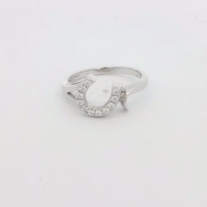 Kelly Herd Offset Horseshoe Ring - Sterling Silver