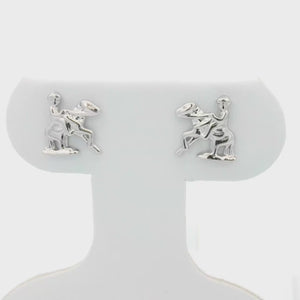 Kelly Herd Reining Horse Earrings - Sterling Silver