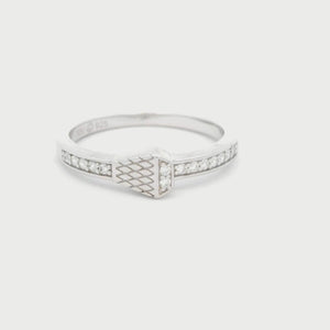 Kelly Herd Pavé Horseshoe Nail Ring - Sterling Silver