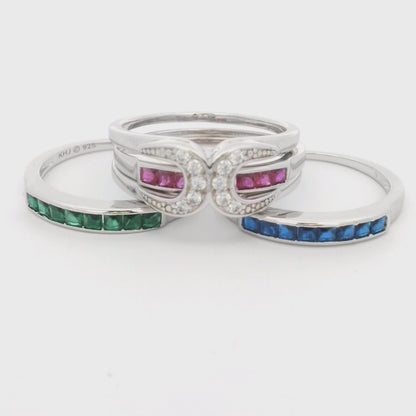 Kelly Herd Interchangeable Horseshoe Ring - Sterling Silver