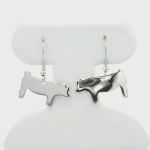 Kelly Herd Pig Hook Silhouette Earrings - Sterling Silver