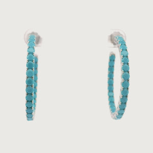 Kelly Herd Turquoise Hoop Earrings