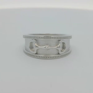 Kelly Herd Wide Band D-Ring Bit - Sterling Silver