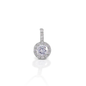 Kelly Herd Bezel Set Drop Pendant - 14K White Gold