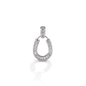Kelly Herd Baguette Horseshoe Pendant - 14K White Gold