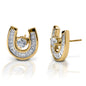 Kelly Herd Baguette Horseshoe Jacket Stud Earrings - 14k Gold