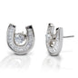 Kelly Herd Baguette Horseshoe Jacket Stud Earrings - Sterling Silver